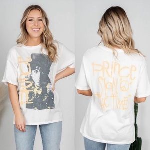 Daydreamer Prince Sign Of The Times Tee in White